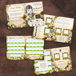 White & Green Funeral Program Canva Template | 8 Page Memorial Booklet