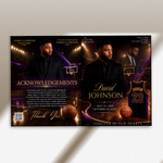 Basketball Funeral Program Canva Template |8 Page Memorial Booklet