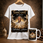 Memorial PNG, Black & Gold Heaven Background, Stairs to Heaven, Funeral Shirt Design (Instant Download)
