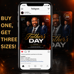 Father's Day Night of Honor Flyer Template, Modern Red Black (Canva Download)