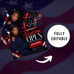 4th of July Beauty Salon Flyer: Independence Day Deals (Canva Template Digital Download