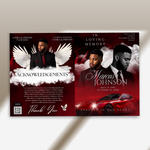 Red Sports Car & Heaven Clouds 8-Page Funeral Program – preview image 3