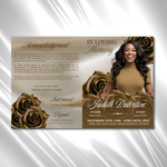 Royal Brown Roses Funeral Program Template: 8-Page Memorial (Canva PDF)