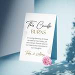 Memorial Table Sign, This Candle Burns Template (Digital Download)