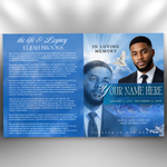 Light Blue Sky & Roses Funeral Program Template – preview image 3