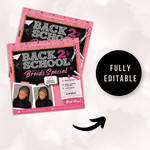 Back to School Hair Flyer: Braid Special, DIY Canva Template Canva Editable