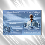 Horizon Roses Funeral Program Template: 8-Page Memorial (Canva PDF)