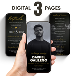 Memorial Announcement Canva Template | Editable Funeral Invitation | Celebration of Life with Photo
