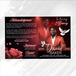 Red and Black Funeral Program Template: 8-Page Memorial (Canva PDF)