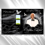 Black Roses Funeral Program Template: 8-Page Memorial, Celebration of Life (Canva Template, PDF Download)