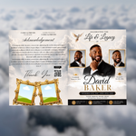 White & Black Funeral Program Template: 8-Page Memorial (Canva PDF)