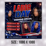 Labor Day Booking Flyer, Digital Instant Download, Canva Editable Template