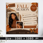September Booking Flyer, Fall Booking Flyer, September Books Open Flyer, Hair Nails Wig Install Flyer, Salon Flyer, Editable Canva Template