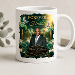 Memorial PNG, Green & Gold Heaven Background, Stairs to Heaven, Funeral Shirt Design (Instant Download)