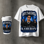 Memorial T-Shirt Canva Template, Blue Heavenly In Loving Memory, Celebration of Life Design