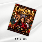 Christmas Sunday Church Flyer Template-Editable Canva-Holiday Celebration Event Graphics-Worship Service-Community Church Gala-Modern Design