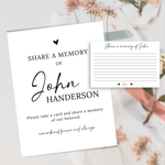 Minimalist Funeral Memory Card and Sign (Digital Download)
