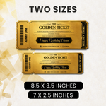 Golden Ticket Template, Printable Golden Ticket Editable Template, Golden Event Ticket, Custom Ticket Invitation, Golden Voucher Template