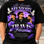 Memorial T-Shirt Canva Template, Purple Heavenly In Loving Memory, Celebration of Life Design