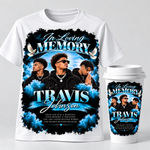 Memorial T-Shirt Canva Template, Blue Heavenly In Loving Memory, Celebration of Life Design (Copy)