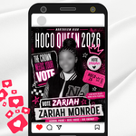 Homecoming Queen Campaign Flyer: Vote for Me - Canva Template