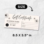 Boho Spa Gift Certificate Template, Printable Voucher (Canva Template)