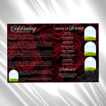 Red & Black Roses Funeral Program Template: 8-Page Memorial (Canva PDF)