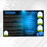 Blue and Black Funeral Program Template: 8-Page Memorial (Canva PDF)