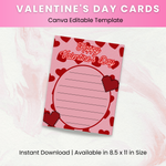 Editable Valentine's Day Card Templates: DIY Gift Card (Canva)