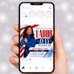 Labor Day Weekend Event Flyer – American Flag Stripes – preview image 4