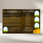 Yellow Gold Funeral Program Template: 8-Page Memorial Program