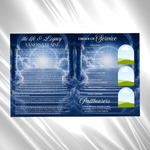 Blue Funeral Program Canva Template | 8 Page Memorial Booklet (Canva, PDF)
