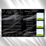 Black Roses Funeral Program Template: 8-Page Memorial, Celebration of Life (Canva Template, PDF Download)