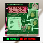 Back to School Hair Flyer: Braid Special, DIY Canva Template Canva Editable
