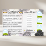 Grey Roses Funeral Program Template: Celebration of Life (Canva, 8 Pages, Digital Download)