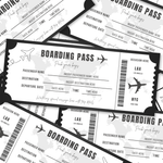 Editable Surprise Boarding Pass Template: Printable Airline Ticket (Canva Template)