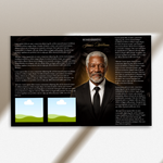 red & Gold Funeral Program Canva Template |8 Page Memorial Booklet