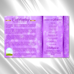 Purple Roses Funeral Program Template: Celebration of Life (Canva, 8 Pages, Digital Download)