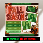 September Booking Flyer, Fall Booking Flyer, September Books Open Flyer, Hair Nails Wig Install Flyer, Salon Flyer, Editable Canva Template