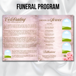 Baby Girl Funeral Program Template, 8-Page Memorial (Canva, PDF)