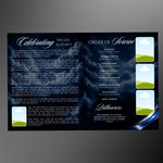 Blue Funeral Program Template: 8-Page Memorial (Canva PDF)