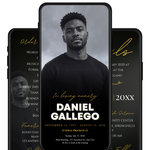 Memorial Announcement Canva Template | Editable Funeral Invitation | Celebration of Life with Photo