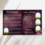 Vine Rose Funeral Program Template: 8-Page Memorial, Celebration of Life (Canva, PDF Download)