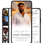Memorial Announcement Canva Template | Editable Funeral Invitation | Celebration of Life with Photo