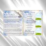 Royal Blue Roses Funeral Program Template: 8-Page Memorial (Canva PDF)