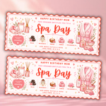 Canva Editable Spa Voucher, Printable Gift Certificate, Digital Spa Gift Card, Instant Download Template