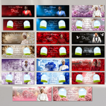 Memorial Bench 10 Canva Templates, Editable, Roses Design, Celebration of Life (PDF File)