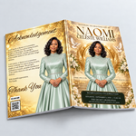 Yellow & Gold Funeral Program Template: 12-Page Memorial (Canva PDF)