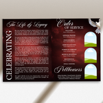 Red Funeral Program Canva Template | Red Theme | 8 Page Memorial Booklet