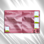 Pink Roses Funeral Program Template: 8-Page Memorial (Canva PDF)